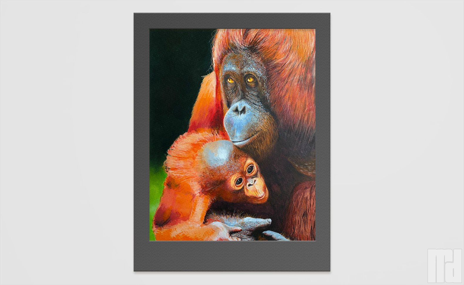 Orangutan & baby – unfinished